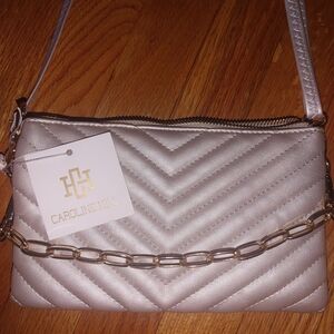 Quilted Cream Crossbody Bag